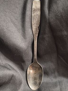 Silver-Tone Floral Handle Dining Spoon - Unbranded